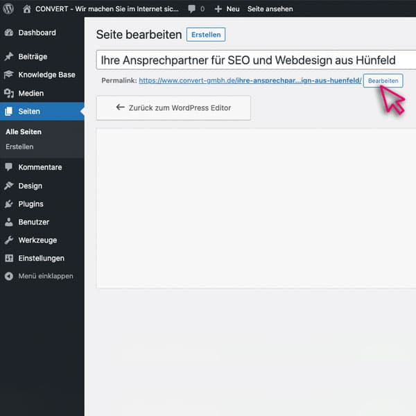 Sie können die Webseiten URL in WordPress automatisch erstellen lassen oder eine individuelle URL vergeben.