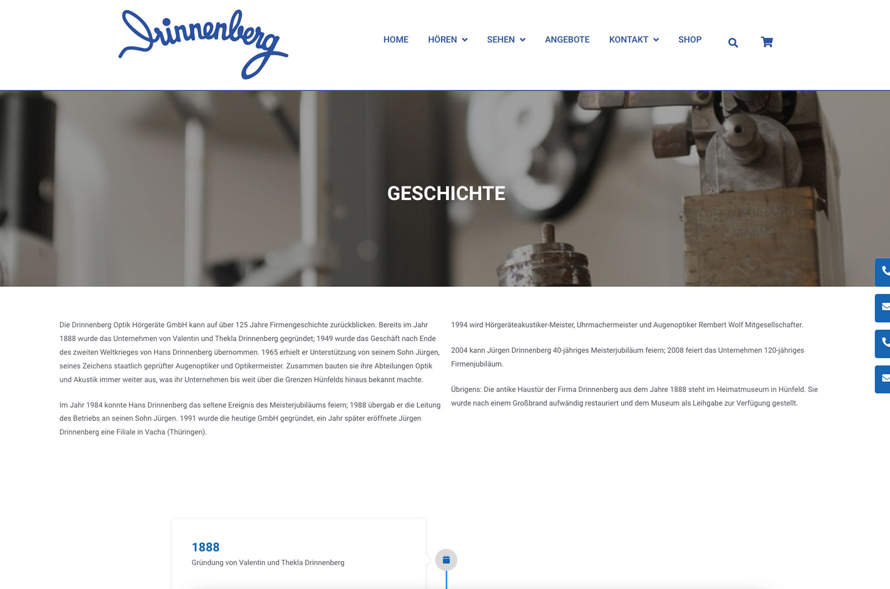 Convert GmbH CO KG - Projektstory Drinnenberg Optik Hoergeraete GmbH CoKG - Unterseite Über uns