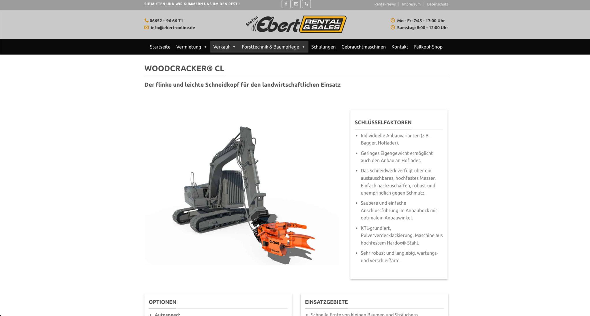Convert GmbH CO KG - Projektstory Stefan Ebert Rental and Sales - Screenshot Shopseite Einzelansicht des Woodcracker(R) CL