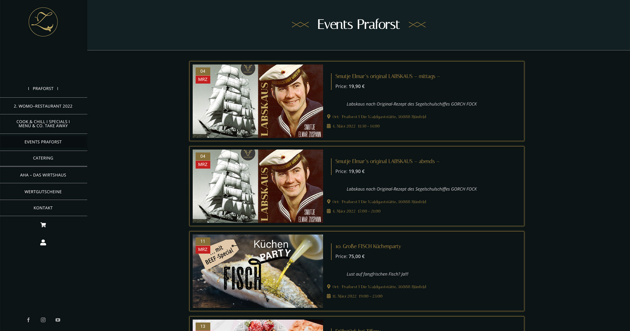 Convert GmbH CO KG - Projektstory Zuspann Ala Carte - Screenshot Events